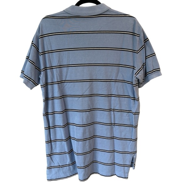 Polo by Ralph Lauren Short Sleeve Casual Shirt Blue/Navy/White Striped Men's M - Picture 3 of 11